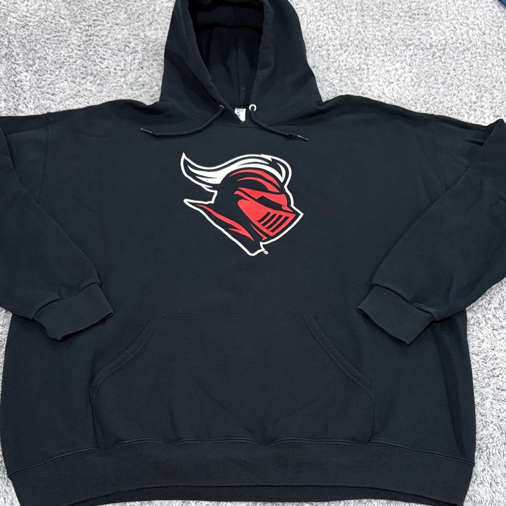 Champion Black Hoodie with Red Graphic